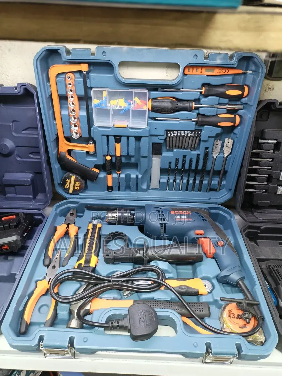 Bosch Professional Tool Kit With a 13mm Corded Impact Drill.