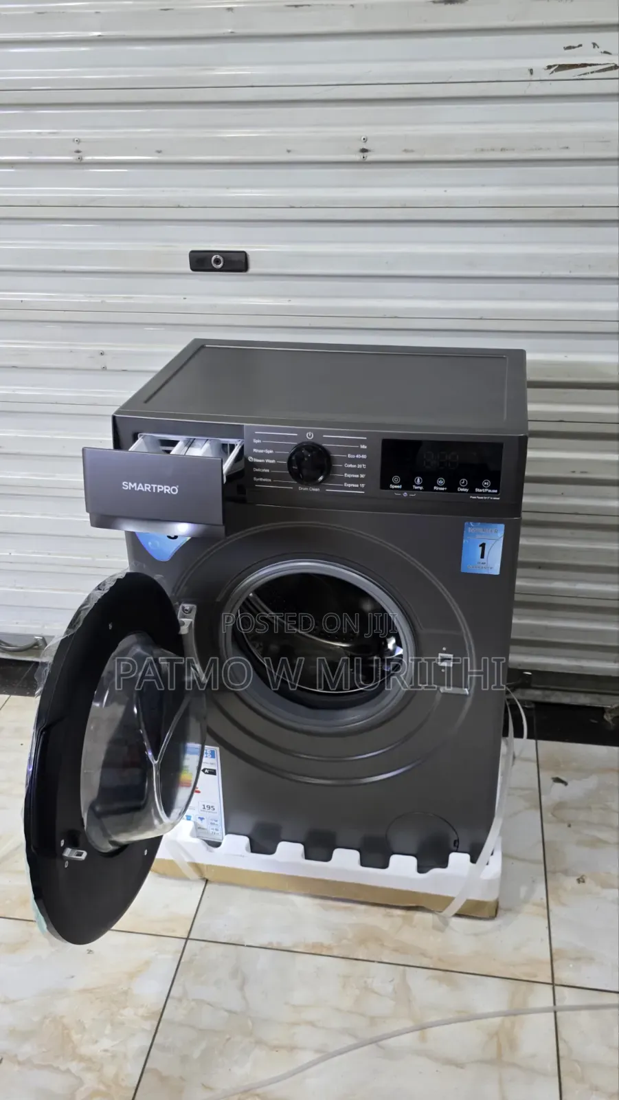 10kg Smartpro Front Load Washing Machine Wash and Spin