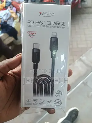 Yesido 3m Pd 27w Fast Charging Type-C to Ip Max With 480mbps Data Tr1