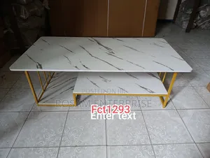 Executive White Marble Effect Coffee Table