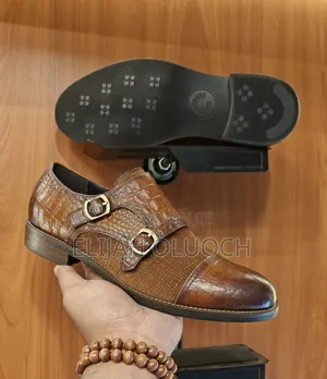 Brown Billionaire Leather Lowcuts[Monk Strap] Italian Couture