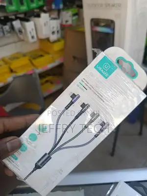 4-in-1 Right-Angle Charging Cable 1.2m, Usb-C, Lightning, Micro-Usb