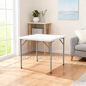 Home Table; Foldable White Outdoor Portable Table