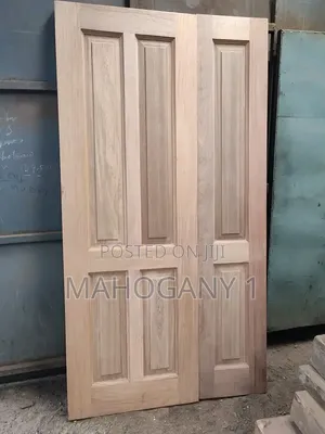 Mahogany Double Door Four Panel