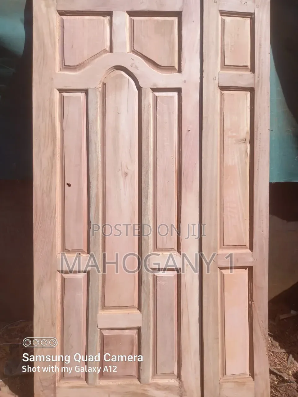 Mahogany Nine Panel Double Door