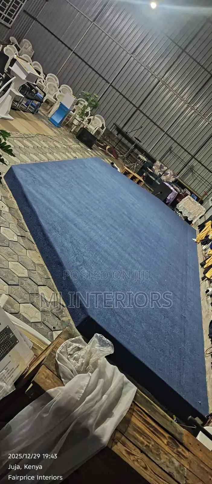Executive Blue Delta Altar Carpet Installation