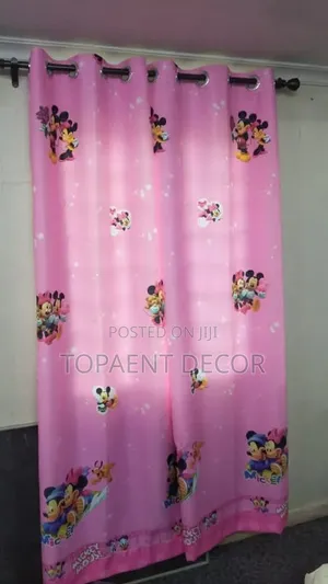 Cartoon Themed Girl Rooms Standard Height Window Curtains