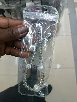 Crystal-Style Beaded Phone Charm Strap Lanyard
