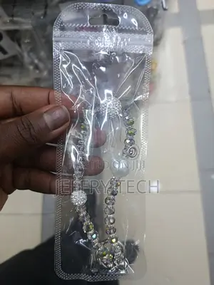 Crystal and Pearl Beaded Phone Charm Wrist Lanyard