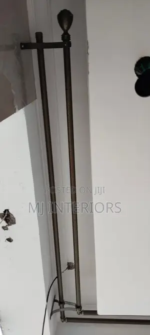 Heavy Gauge Jua Kali Curtain Rods With Wall Brackets