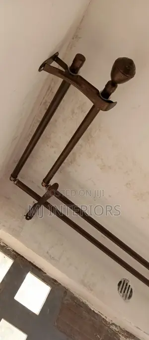 Strong Handcrafted Jua Kali Curtain Rods With End Flowers