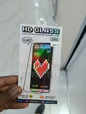 Tempered Glass Screen Protector for a Pixel 7a Smartphone.
