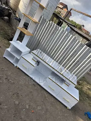 *Tv Stand With Led Lights With Inbuilt Flower Decor Stand