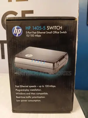Hp 1405-5 5-Port Fast Ethernet Small Office Switch (Model J9791a).