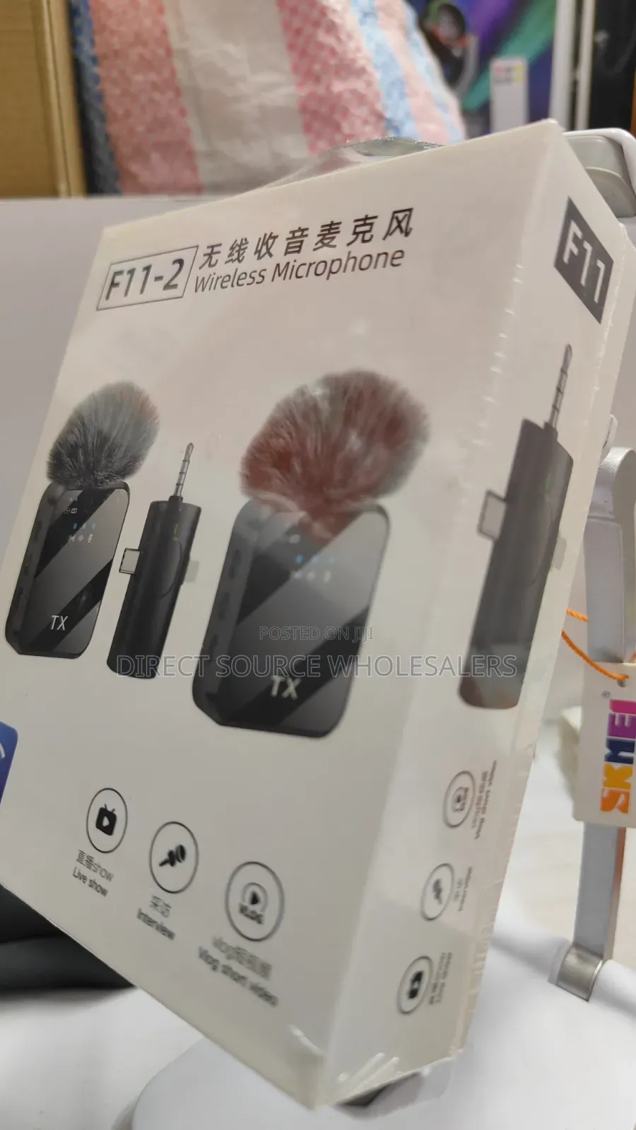 F11-2 Wireless Lavalier Microphone for Youtube Tiktok Interviews