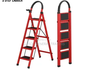 Heavy Duty 5-Step High Quality Step Ladder(Red/Black)