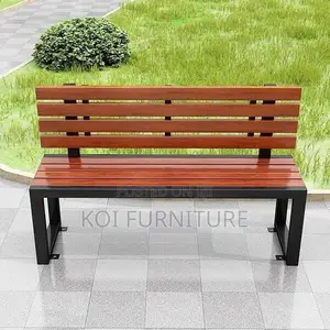 Custom Outdoor Wooden Metal Bench