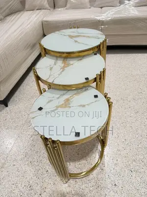3 in 1 Executive Pure Marble Table