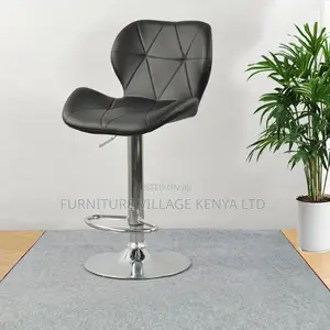 Height Adjustable Leather Cushioned Reception Stool