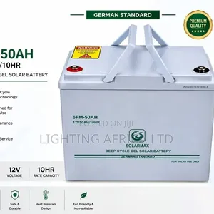 50ah - 12v Grade One Solarmax For 24"Tv,6 Light's, Woofer Charging.