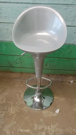 A Modern Gray Adjustable Bar Stool