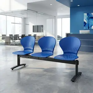 Modern Plastic Backrest 3-Link Reception Bench