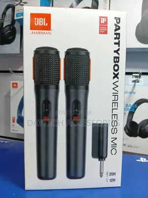 JBL Partybox Wireless Microphones Featuring a 2.4ghz Digital Receiver.