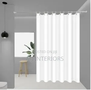 Plain White Shower Curtain