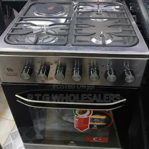 60x60 BJS Inox 3+1 Standing Cooker With Wok Burner