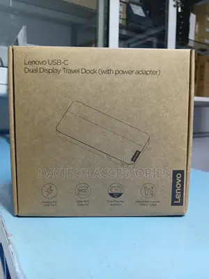 Lenovo Usb-C Dual Display Travel Dock With 100w Adapter Uk 40b90100uk