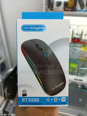 Microkingdom Bt3000 2.4g Rechargeable Wireless Bluetooth Mouse - Black