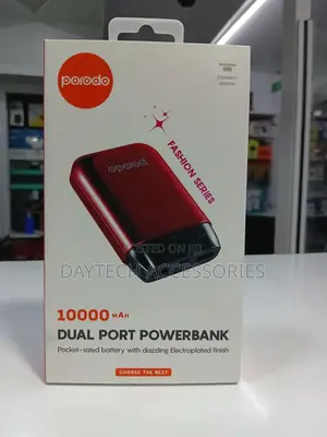 Porodo Fashion Series 10000mah Dual Port Powerbank (Pd-1006a-Rd)