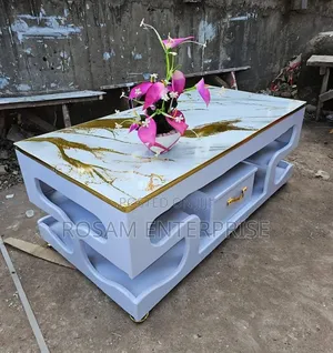 Executive White Coffee Table Marble