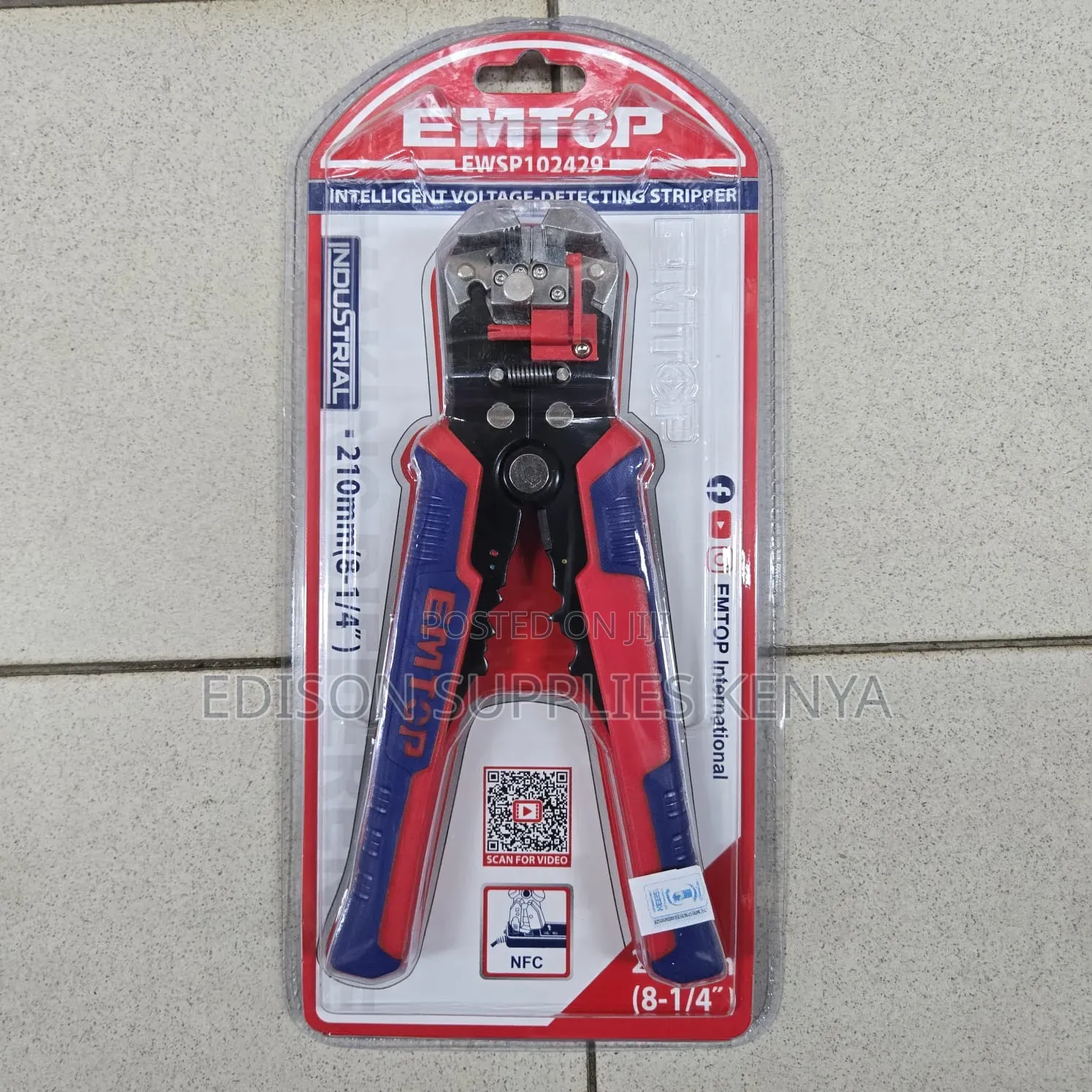 Emtop Intelligent Voltage Detecting Wire Stripper Non Contact Voltage