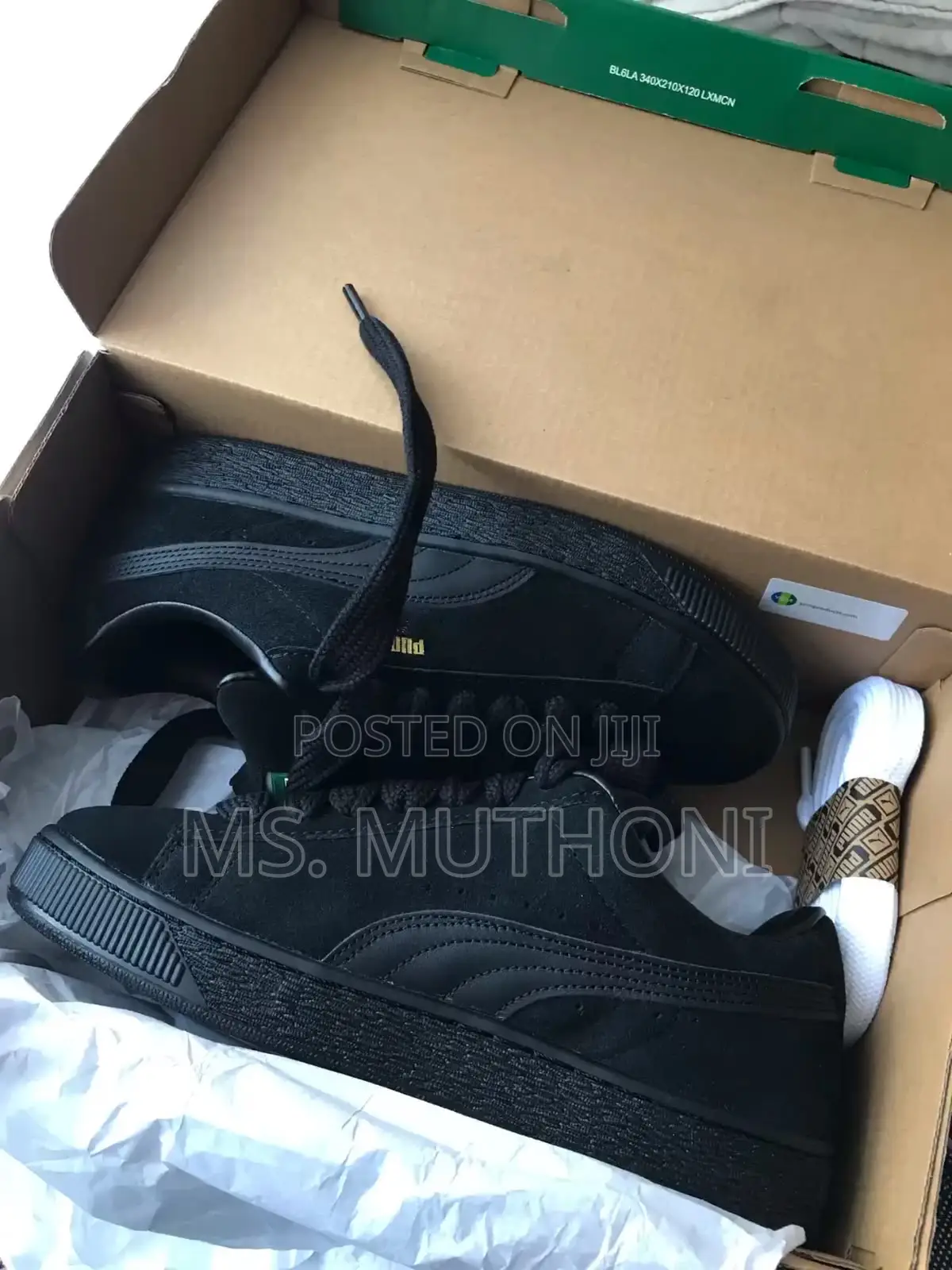 All Black Puma Suede Xl Sizes 38~45