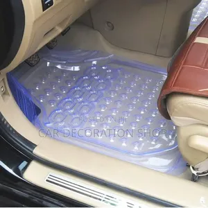 5pc Transparent Clear Washable Mats With Nonslip Backing To Holdfirmly