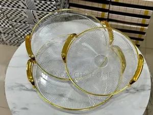 3pc Round Acrylic Decor/Serving Trays