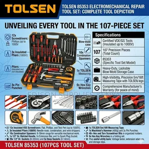 Tolsen Electromechanical Repair Tool Set Mechanic Electrician Tools