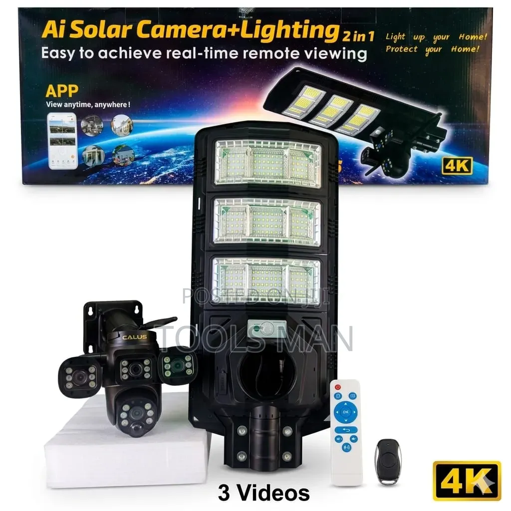 Ai Solar Security Camera 2-in-1 Led Street Light.