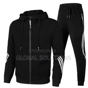 Reborn Hoodie and Joggers Set With White Side Stripes Tracksuits