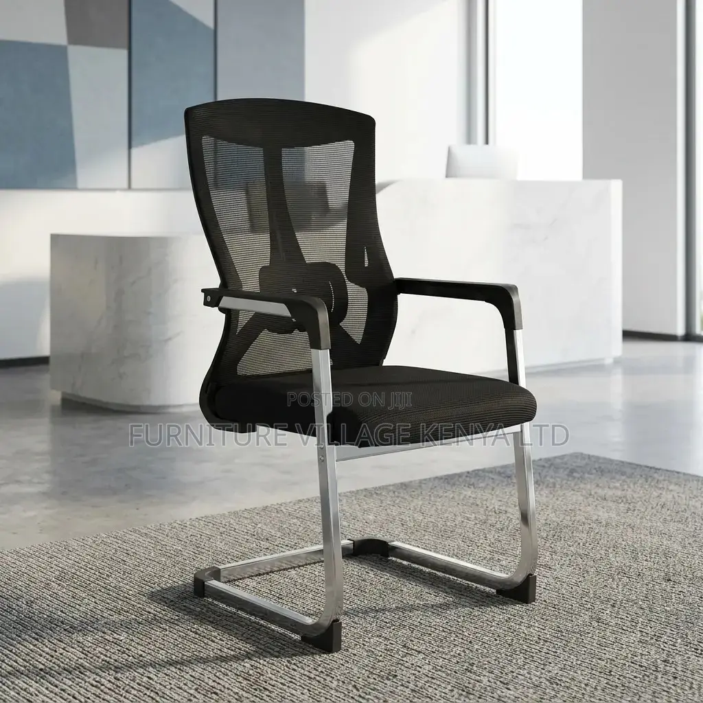 Fixed Bow Leg Mesh Training Office Chair.