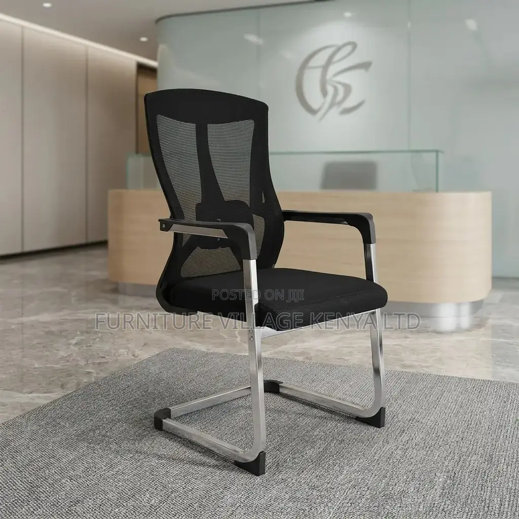 Fixed Bow Leg Mesh Training Office Chair.