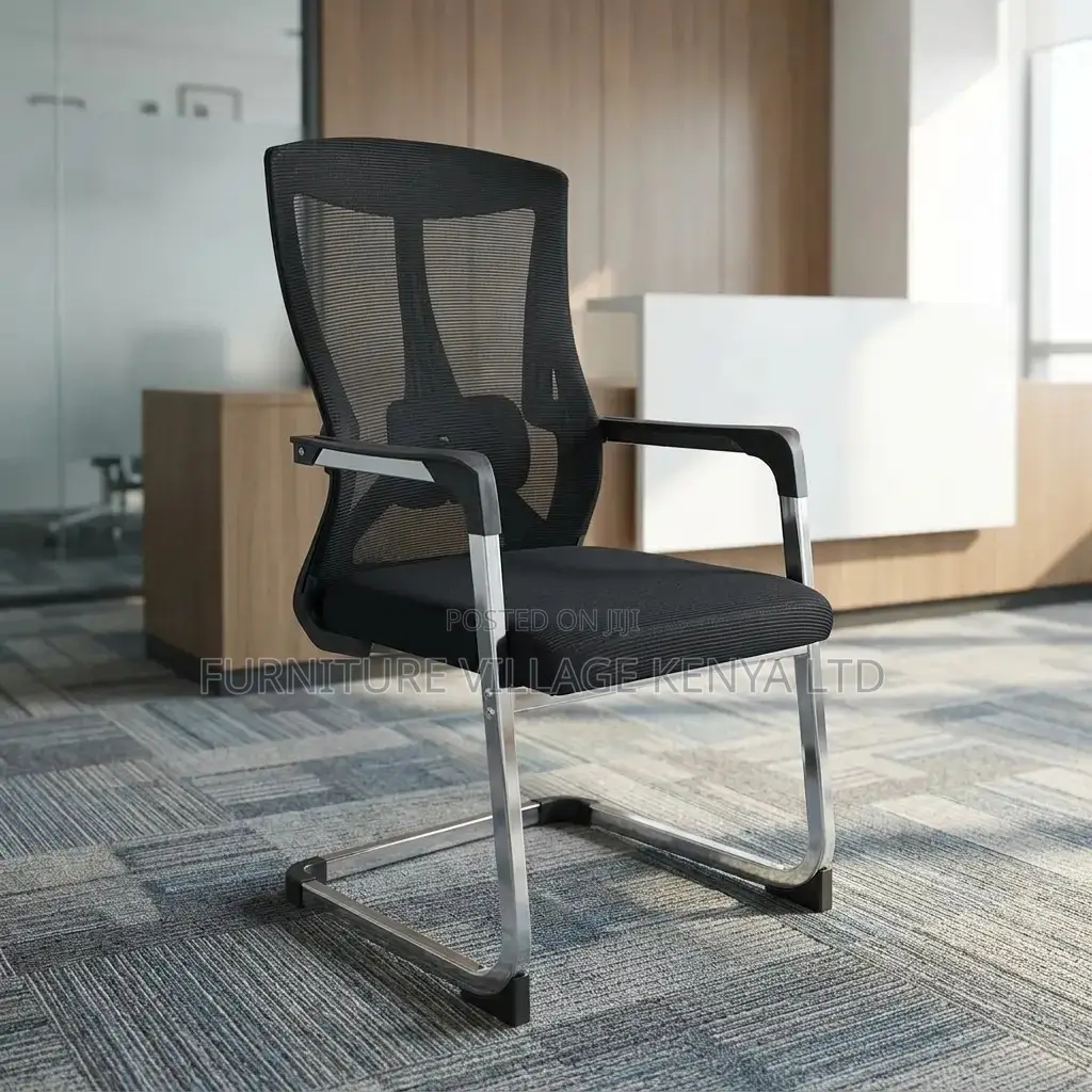 Fixed Bow Leg Mesh Training Office Chair.