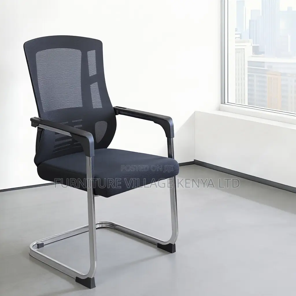 Fixed Bow Leg Mesh Training Office Chair.