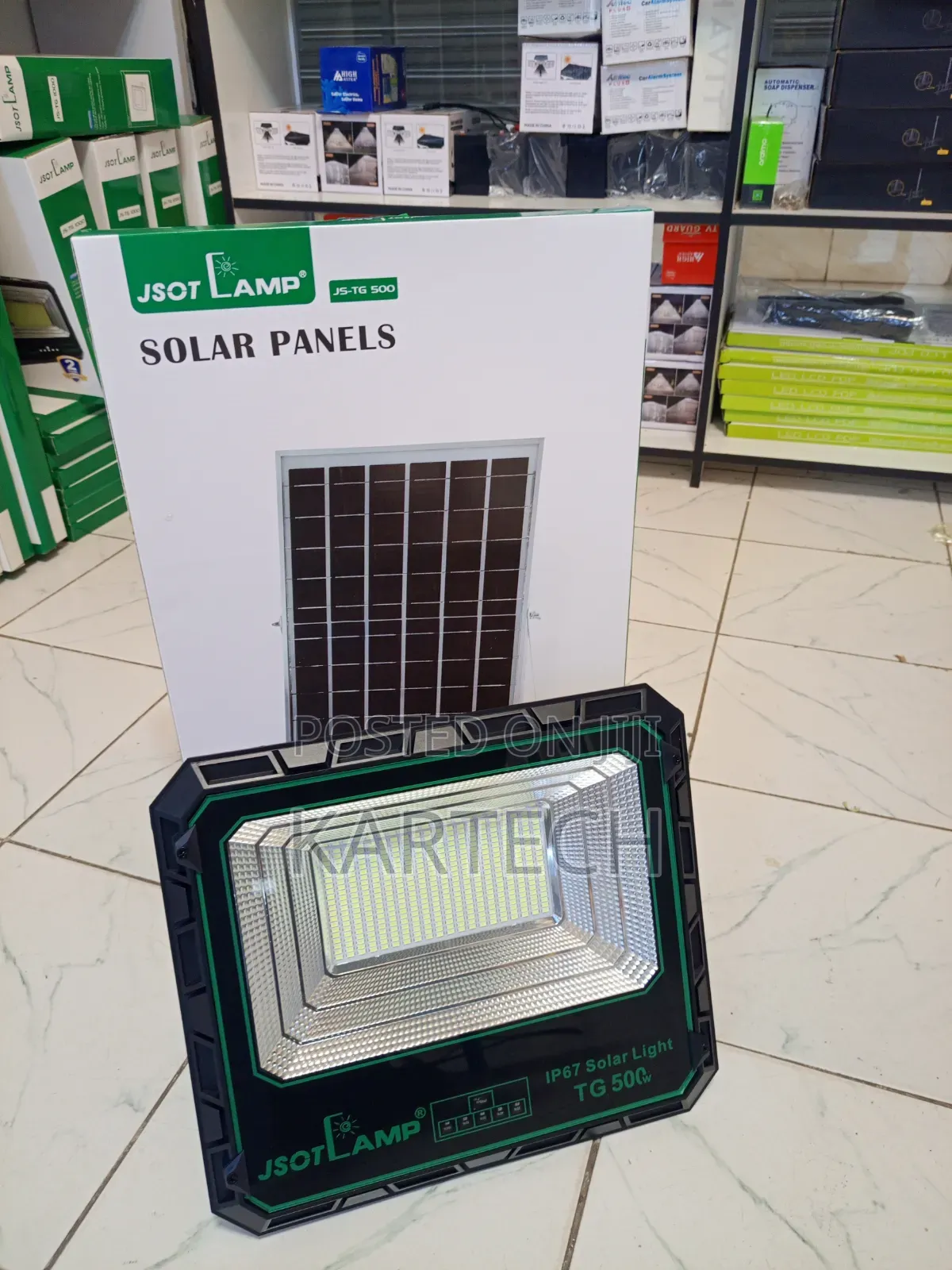 Jsot Js-tg 500 Watts Outdoor Ip67 Solar Security Floodlight With Panel