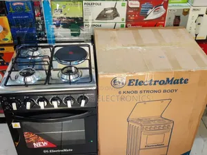 Electromate Standing Cooker 50×55 | Electric Oven + 3 Gas Burners
