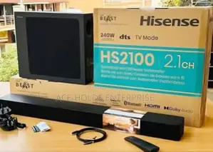 2.1 Channel - Hs2100 Hisense Soundbar Speaker System (240w)