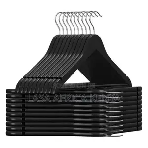 Lasa 20 X Wooden Coat Hangers With Non-slip Notches