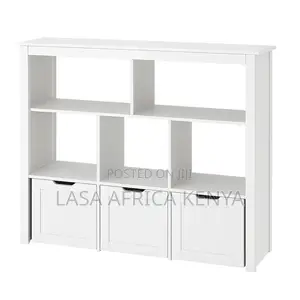 Lasa White Wooden Organiser Shelf - 6 Open Comp.