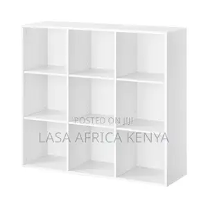 Lazava 9-Cube Standing Bookcase - White Shelf for | Lasa Africa